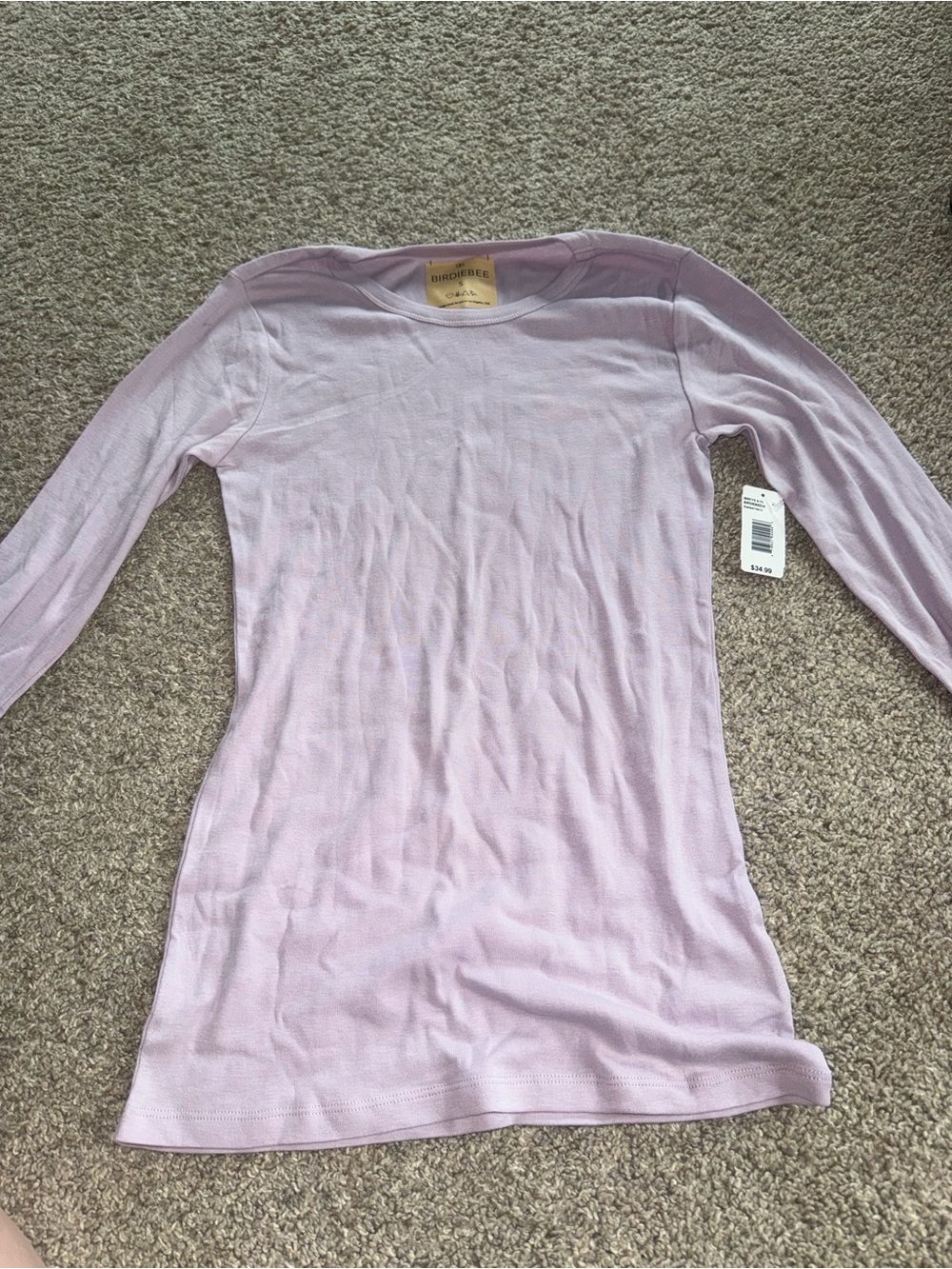 Birdiebee - Long Sleeve Top - S, Lilac (NWT)